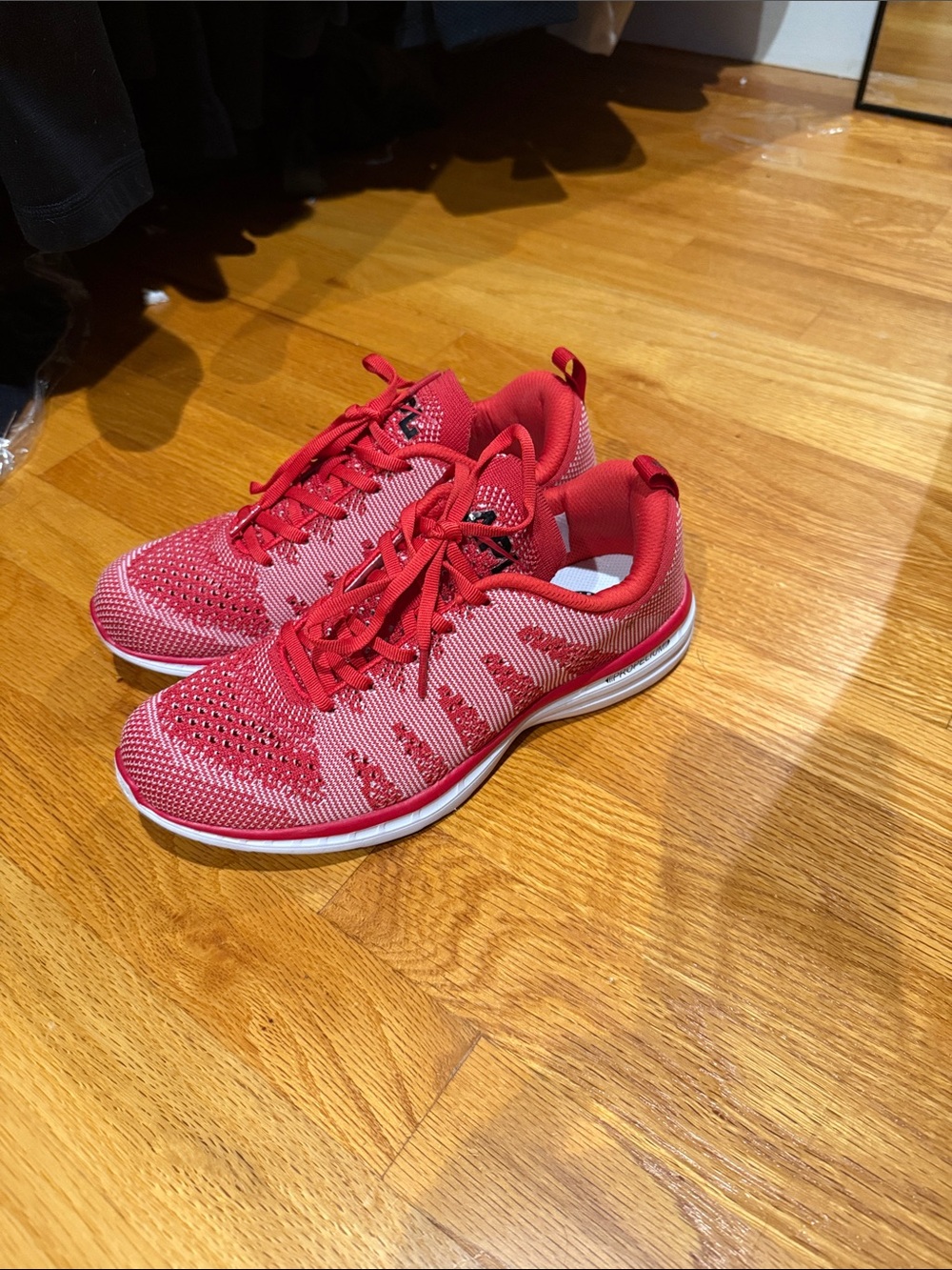 APL Red Knit Athletic Sneakers